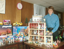 Marsha with her Playmobil collection. Marsha with her Playmobil collection.