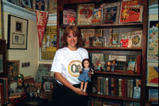 Jane with her Wizard of Oz collection. Jane with her Wizard of Oz collection.