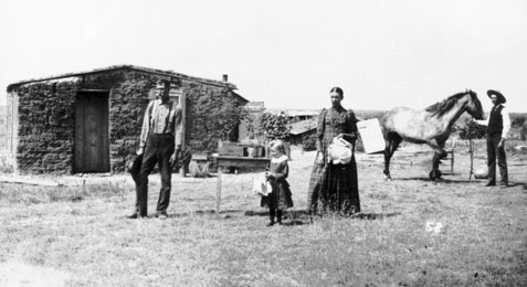 Finney County sod house, 1890s