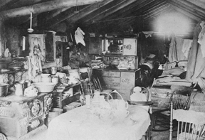Inside a dugout
