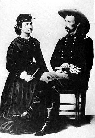 Libbie and George Armstrong Custer, ca. 1865