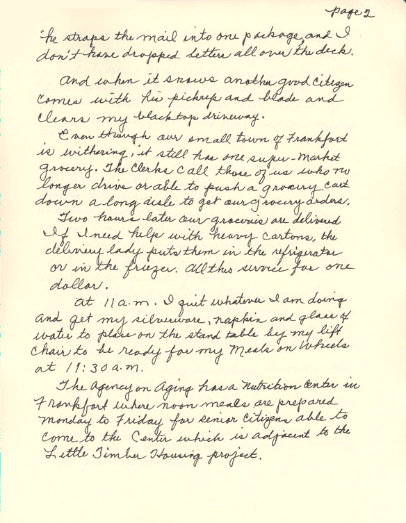 Letter from Marshall County, Kansas